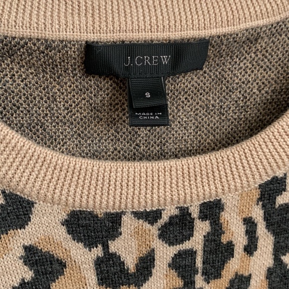 Jcrew Merino wool crewneck sweatshirt in leopard - Picture 3 of 5